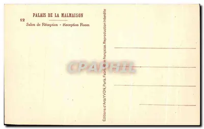 Palazzo di La Malmaison — Salone di Ricevimento — Edizioni d'Arts YVON — Verso