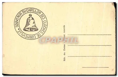 Bilhete postal antigo Lenda das Campanas Corneville — Verso