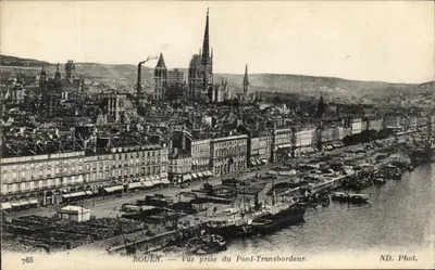 Rouen — Vista tirada do Pont-Transbordeur — ND. Fot. n°765