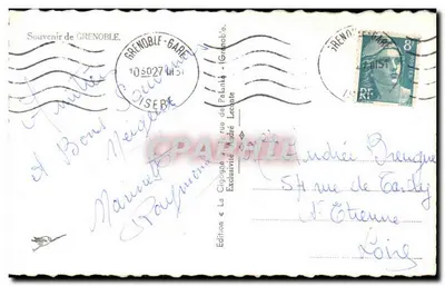 Grenoble — vista panorâmica e cidade — La Cigogne — Verso
