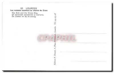 Lourdes — Chorzy uczestniczący w drodze Krzyża — Edlux — Rewers