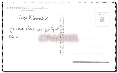 Jardim dos Crianças — Saint-Étienne (Loire) — editor Lafond — Verso