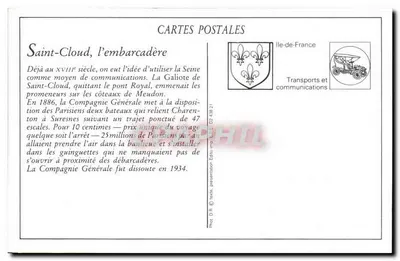 Saint-Cloud — A Sena e o Embarcadère — Editor: Dubonnet, n°60 — Verso