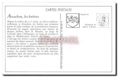 Arcachon (Gironde) — Wypłata ostryg z Parków — Wydawca C.E.E. n° 438 14 — Rewers