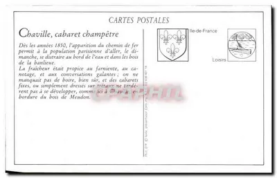 Chaville — Cabaré campestre à beira do Lago da Ursine — Editor E.M. — Verso