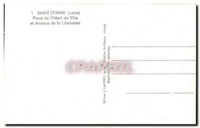 Saint-Étienne — Place de l'Hôtel de Ville e Avenue de la Libération — Edição Lafond — Verso