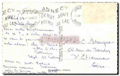 Talloires — Vue aérienne — Photographies aériennes J. Cellard — Verso
