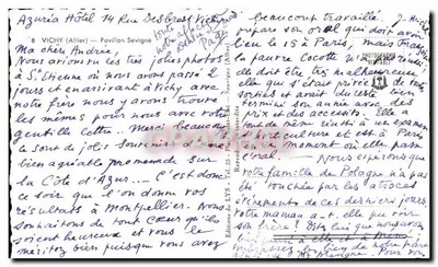 Hotel de Vichy — Pavilhão Sévigné — Edição LYS — Verso