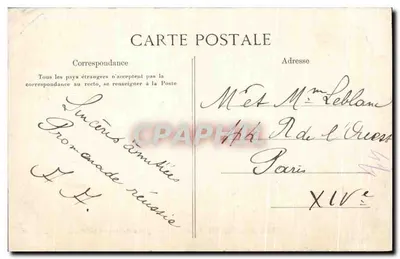 Fontainebleau — L'Etang des Carpes et le Palais — E. L. D. n° 549 — Rückseite
