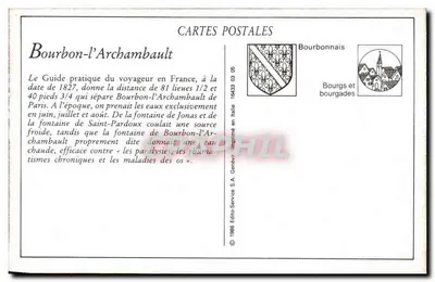 Bourbon-l'Archambault — Silla para portadores — Allier 560 — Reverso