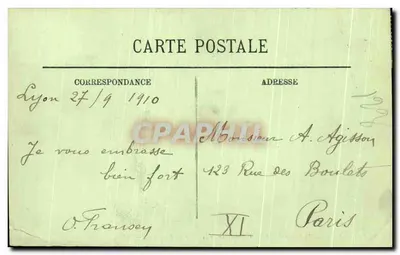 LYON — A Saône e Côteau e Elevador da Torre de Fourvière — O. Franvoy — Verso