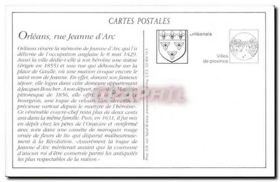 Orléans — Rue Jeanne-d'Arc — editore Spirale, n° 143 — Verso
