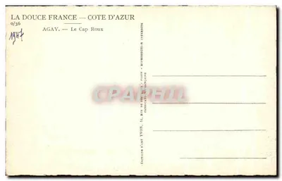 O Cap Roux — Agay, Côte d'Azur — Edição de Arte Yvon, n°9/36 — Verso