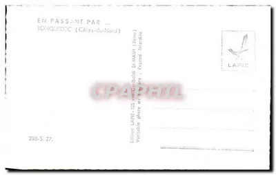 Castelo de Tonquedec — Ruínas — Edição Lapie, n° 208-S.27 — Verso