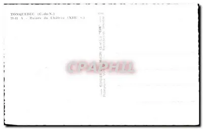 Tonquedec (C.-du-N.) — Ruínas do Castelo (século XIII) — Comber Maccon — Verso