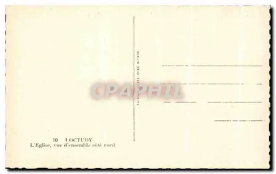 Kościół w Loctudy — ogólny widok z północy — wydawca L. Dauvillier, nr 10 — Rewers