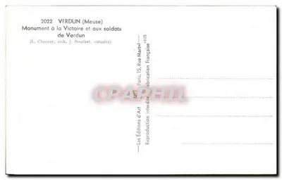 Verdun (Meuse) — Pomnik Zwycięstwa i żołnierzy Verdun — Wydawnictwo Sztuki — Rewers