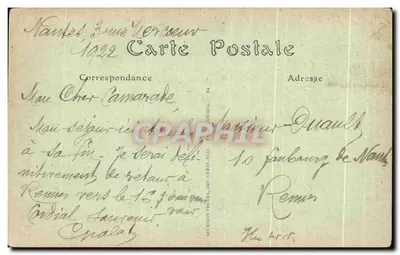 Catedral de Nantes — Túmulo do Geral Lamoricière, Figura alegórica A Oração, por P. Duhois — ND Jriot, n° 218 — Verso
