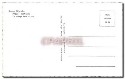 Ruta Blanca — Una curva en el Jura — Edición Studio T. Carrier, Grx (Ain) 206 — Reverso