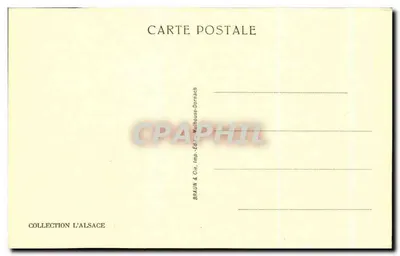 Ruínas do castelo de Wasenbourg — Niederbronn-les-Bains — Coleção L'Alsace, editor Braun & Cie, Mulhouse-Dornach — Verso