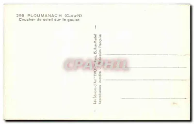 Ploumanac'h (C.-du-N) — Puesta de sol sobre el goujet — Yvon — Reverso