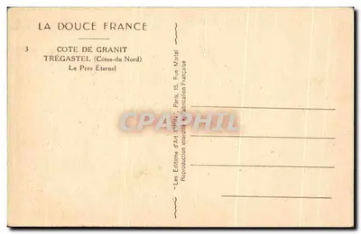 Costa di Granito — Trégastel (Côtes-du-Nord) — Il Padre Eterno — Edizioni d'Arte Yvon — Verso