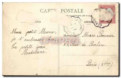 Gérardmer — Alla cascata di Carlo Magno — Imp. Ad. Welck, Saint-Dié (Deposé) N° 3109 — Verso