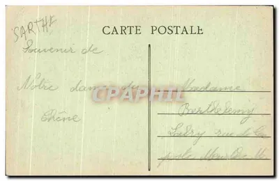 Notre-Dame du Chêne — Komemoracyjna statua manifestacji cudownych z 1893 — Wydawca nieznany — Rewers