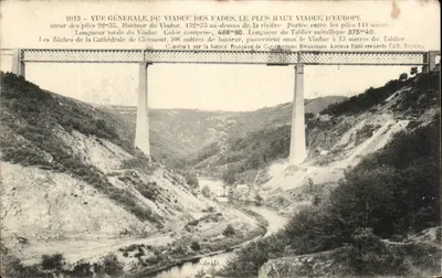 Viaduto dos Fades — O mais alto viaduto da Europa — Editor St-Germain d'Anjou (n° D)