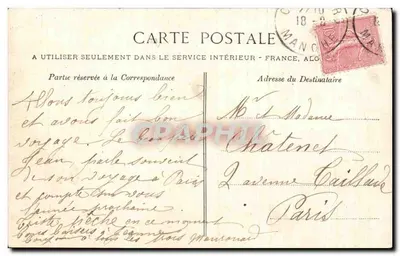 Cherbourg - Estátua de Napoleão — A Normandia — A Bilhete postal antigo — Verso