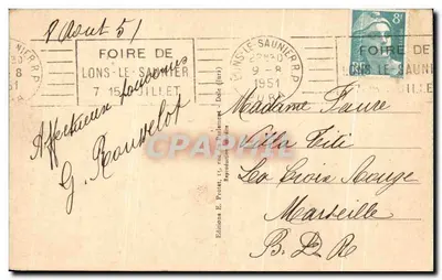 Morez (Jura) — Vista geral — Éditions E. Prost, n° 1604 — Verso