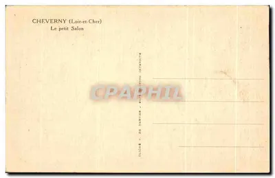 Cheverny (Loir-et-Cher) — Mały salon — Cliché P. de Bertillier — Rewers