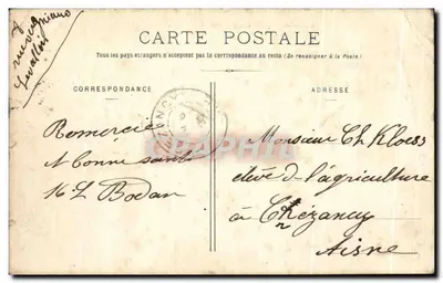 Bilhete postal antigo Pont Mort Torre Velha Sob a Qual Se Encontra o Lugar Onde Foram Celebradas as Noivas de Blanche de Castilla — Verso