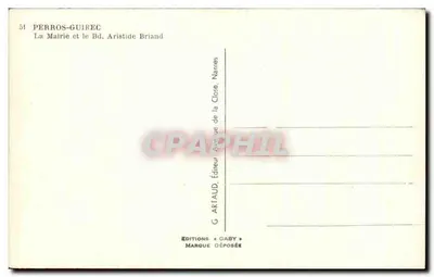 A Prefeitura e a Avenida Aristide Briand — Nîmes — Edições Gaby — Verso