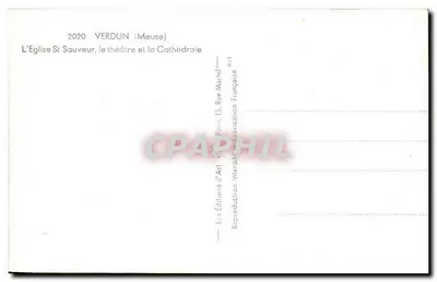 Verdun (Meuse) — A Igreja de São Salvador, o teatro e a catedral — Les Éditions d'Art — Verso