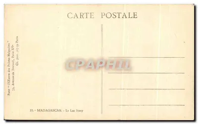 Madagaskar — Jezioro Itasy — Wydawca 'l'Œuvre des Prêtres Malgaches' — Rewers