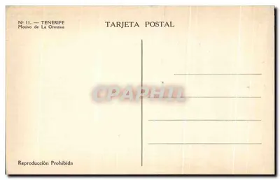 Vintage Postcard Tenerife Motif of the Orotava — Back
