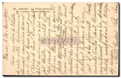 HANOI — Teatr Miejski — Wydawca: Indochina — N° 30 — Rewers