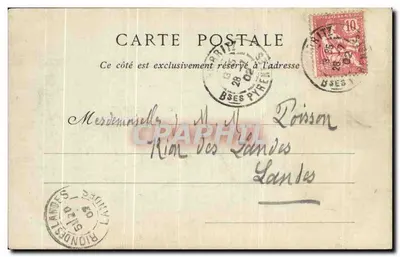 Blarritz — La Digue de la Roca de la Virgen en Tiempo de Tormenta — Colecciones ND. Fot. — Reverso