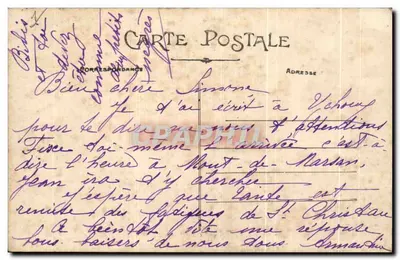 Elarritz-Moderne — Coup de mer à la côte des Basques — A.S. — Verso