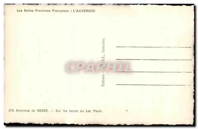 Randen van het meer Pavin — Omgeving van BESSE — Uitgaven C.A.D.S.E., Grenoble — Achterkant