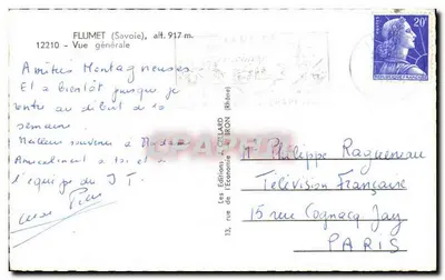 Flumet (Savoie) — Vista geral — As Edições J. Cellard (Rhône) — Verso