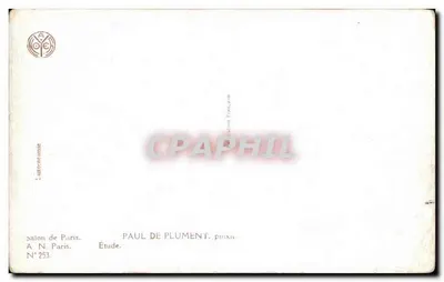 Młoda kobieta w profilu — Paul de Plument — Etude N°253 — Rewers