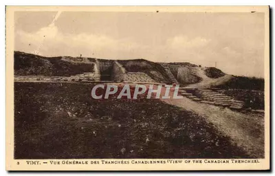 Vimy — Vista Geral das Trincheiras Canadenses — Cliché Fauché Rép. Interdite