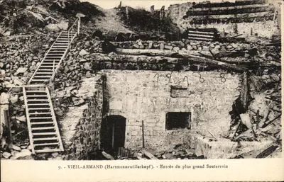 Vieil-Armand (Hartmannswillerkopf) — Wejście do największego tunele — Kwatera Vieil-Armand
