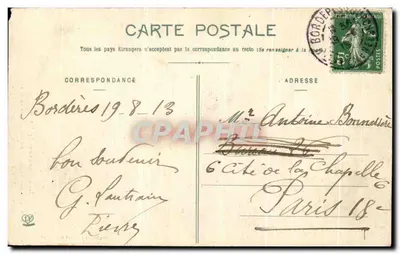 Wodospad w kierunku Schroniska Soula — Haut-Louron — Droga Caillauas (1764 m) — Fototyp Labouc (4. seria) — Rewers