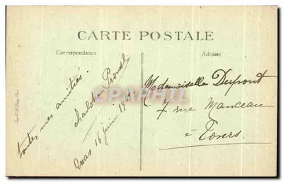 Arras — Dzwonnik i Hotel de Ville po bombardowaniu 21 października 1914 — E. Ruff — Rewers