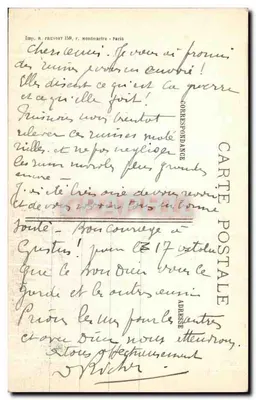 Arras (Pas-de-Calais) — Hôtel-de-Ville — Ce qu'il en reste. — Visé Paris 232 — Rewers