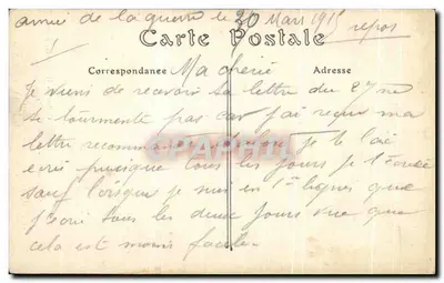 Katedra w Reims — Bombardowanie 19 września 1914 — Zbiór H. George, Reims, n° 102 — Rewers