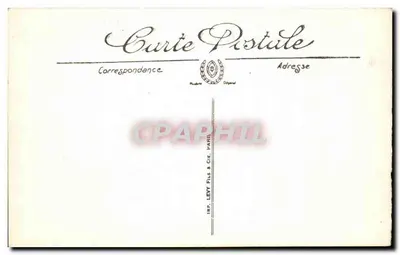 Reims após os bombardeios — Rue Colbert, vista em direção ao Hôtel de Ville — LL. — N° 551 — Verso